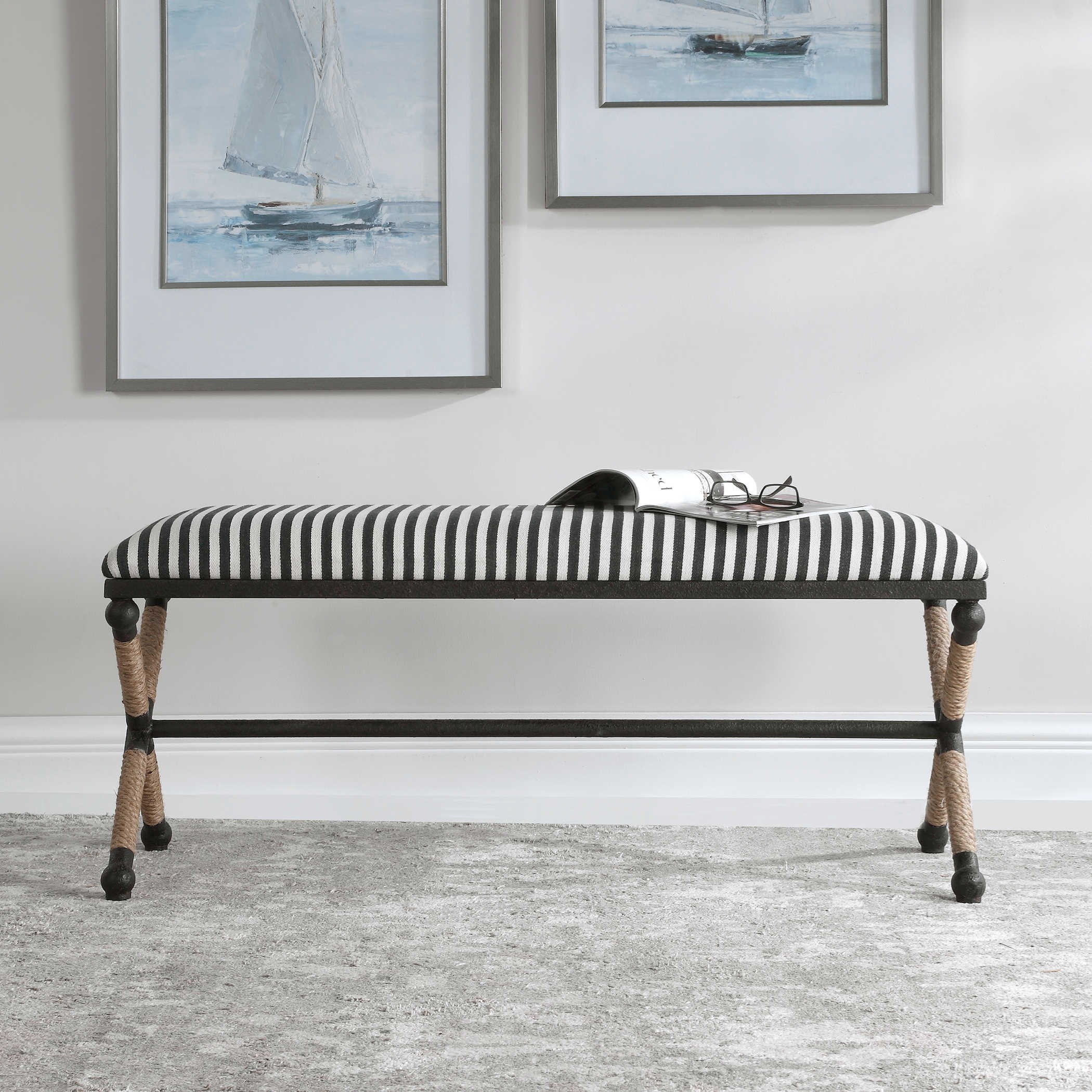 Striped bench top